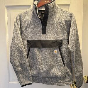NWT Carhartt relaxed fit fleece pullover sweatshirt size XS 0/2 ladies